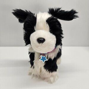 American Girl Saige Pet Dog Rembrandt Black and White Border Collie With Collar